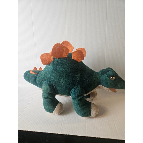 Books &‎ Bobs Stegosaurus Plush Stuffed Animal Dinosaur Toy Green Orange 18" - Picture 2 of 5